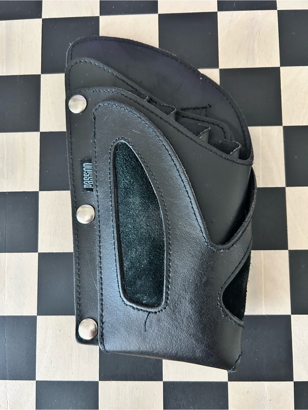 Black Leather Passion Milano Scissor or Shear Holster
